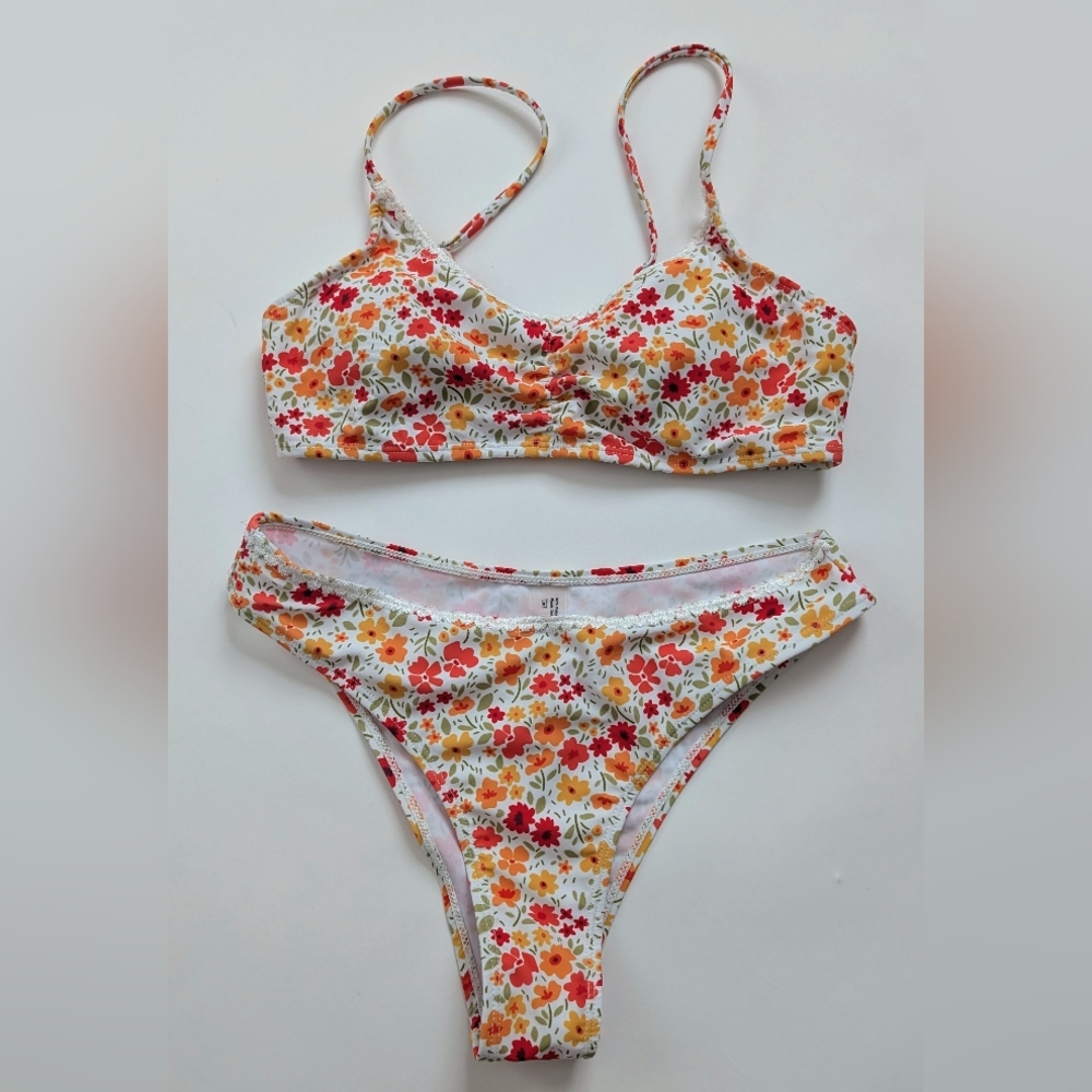 ZAFUL Cute & Sweet FLoral Bikini Swim Set